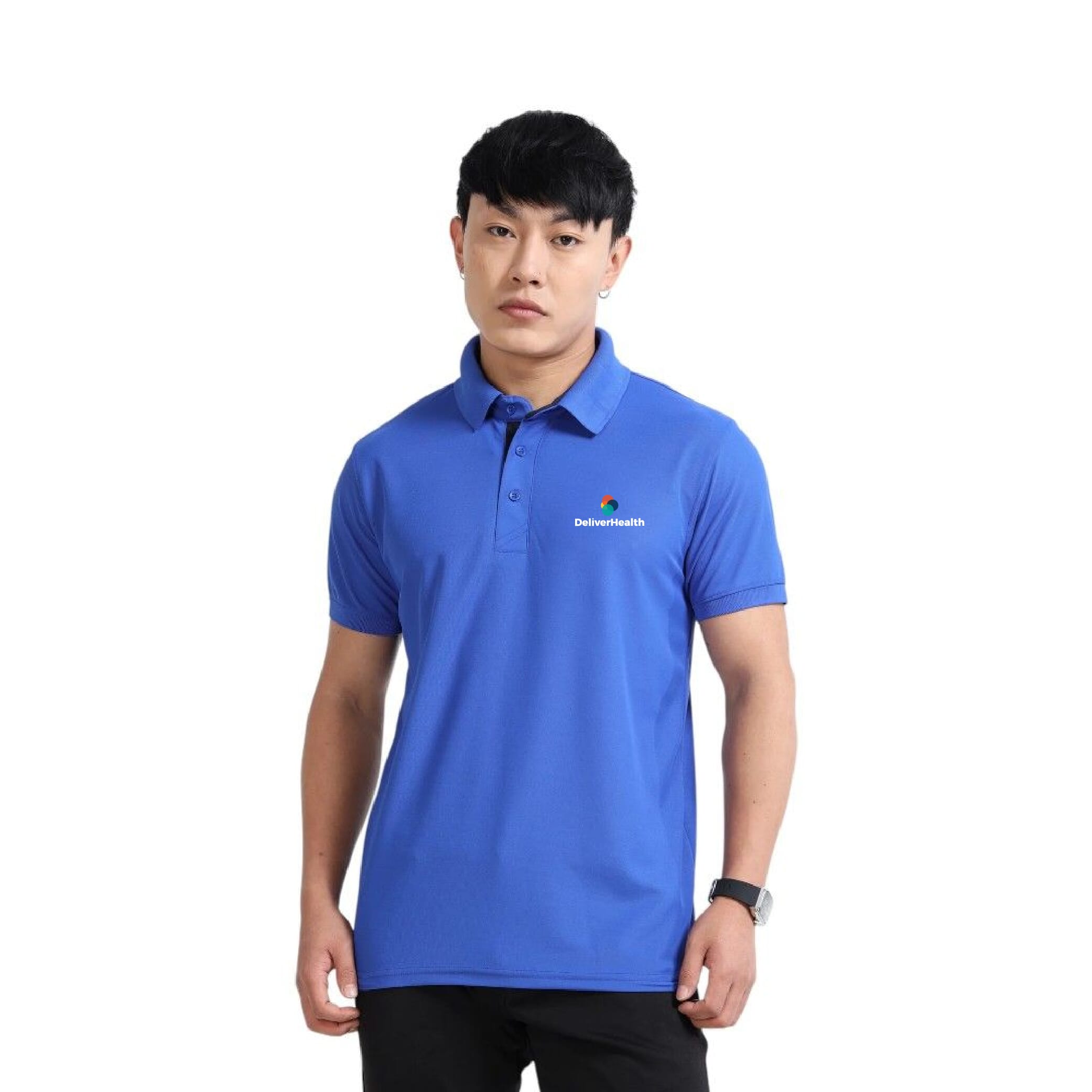 Greys&Blues AeroPiq Polo Tshirt- Royal Blue